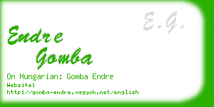 endre gomba business card